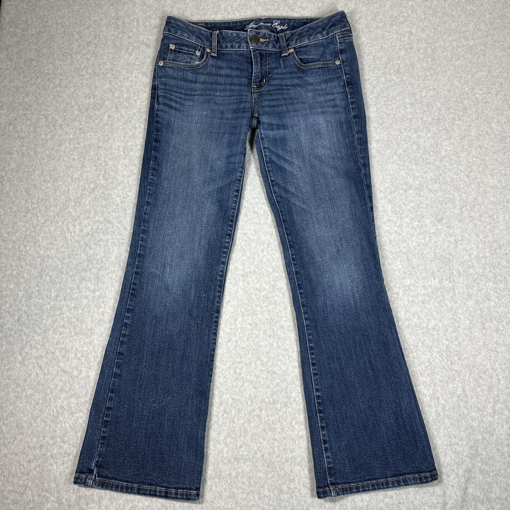 American Eagle Favorite Boyfriend Dark Wash Bootcut Jeans Women's 8(32x30)